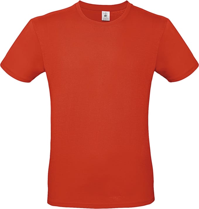 Classic E150 T-shirt B&C Collectie Vuurrood Maat M