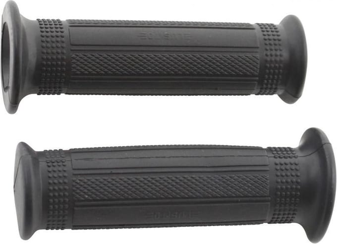paar zwarte handvatten lusito mini targa road voor bromfiets bromfiets mbk