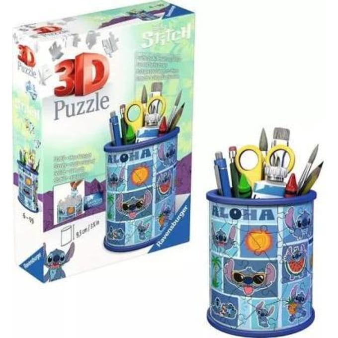 Ravensburger 3D puzzel Disney Stitch pennenhouder - 54 stukjes.