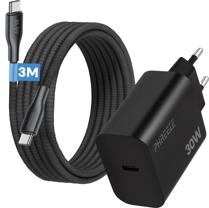 30w usb C power adapter geschikt voor iPhone en iPad met Lightning kabel - Snellader - 3 meter