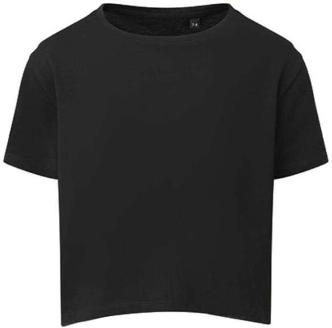 TriDri - Boxy Kinder T-Shirt - Black maat 9/11