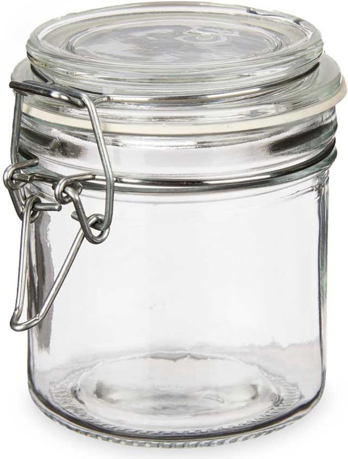 Vivalto Voorraadpotten/bewaarpotten - Tarro - 250 ml - glas - beugelsluiting - D11 x H10 cm