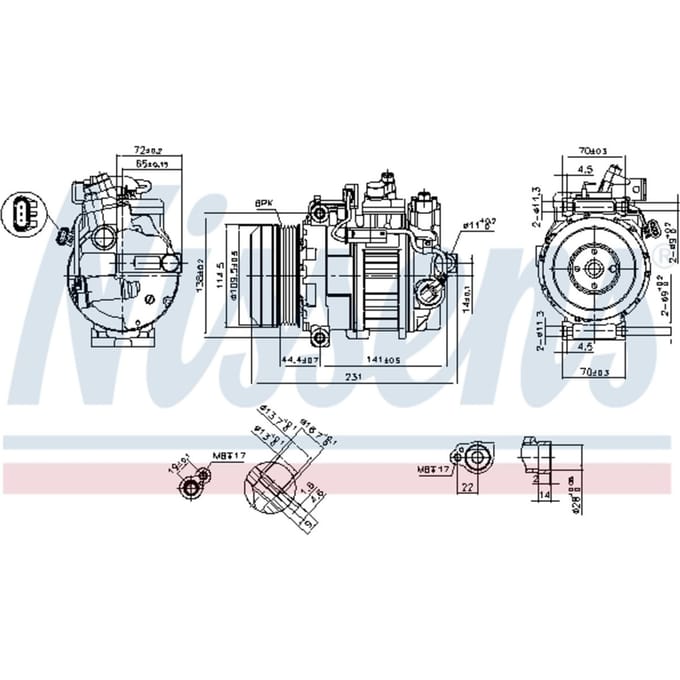 Compressor airconditioning NISSENS 890552