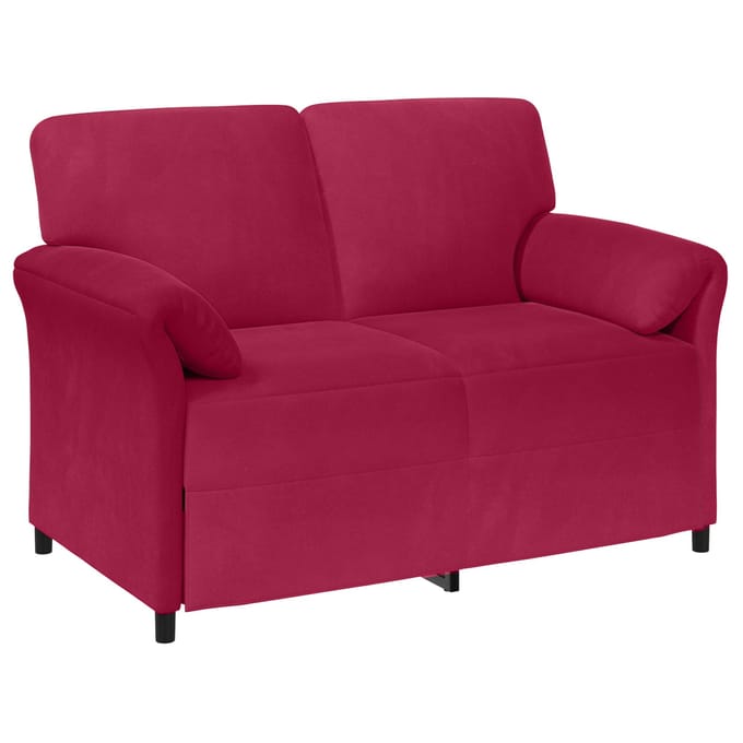 vidaXL - 2-Zits - Sofa - Wijnrood - 138 - x - 83 - x - 95 - cm - Fluweel