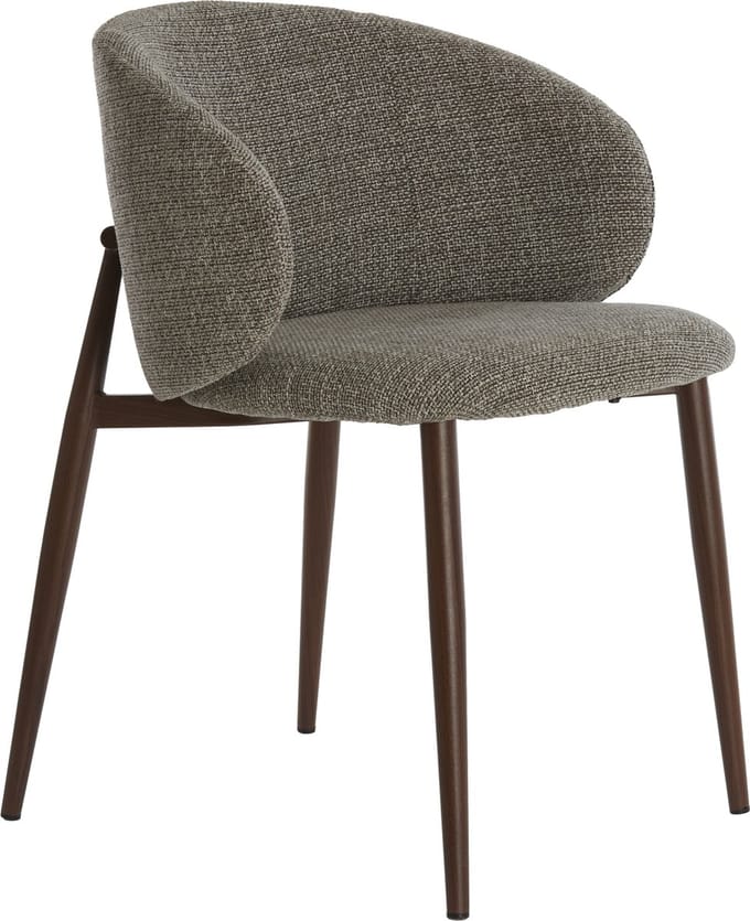 Light & Living - Aluko eetkamerstoel - zwart-licht bruin+bruin