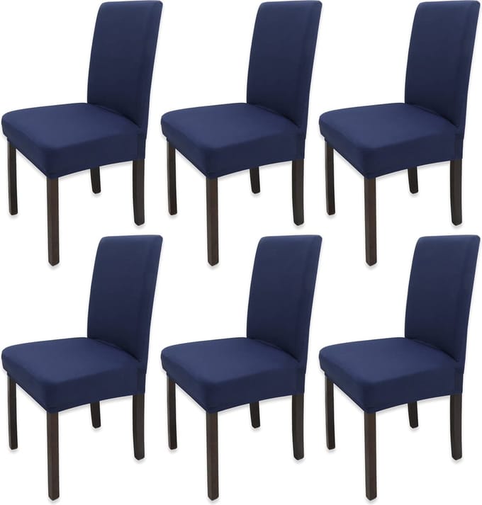Goodivery ® Moderne en Elastische Stoelhoezen voor Diverse Gelegenheden, Set van 6 Stuks