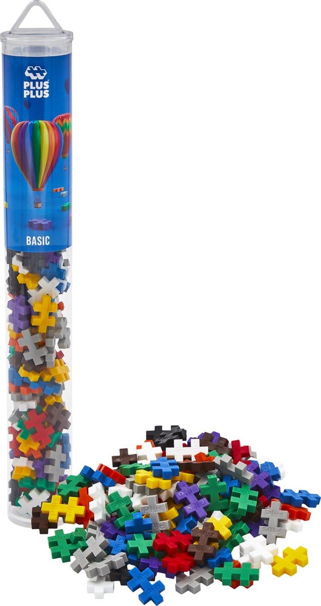 Plus-Plus Tube Basic 100 delige bouwset - 4023 - Bouwspeelgoed - Constructiespeelgoed - Set met bouwstenen - Vanaf 5 jaar
