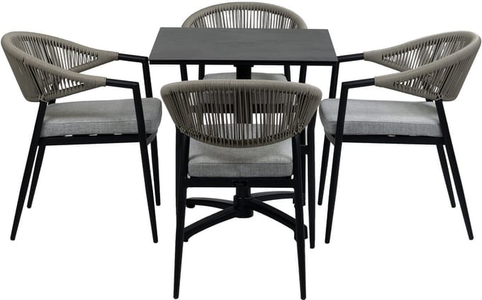 Tuinset Brugge/Gent | 4 personen | Vierkant 70 cm | Rope & HPL
