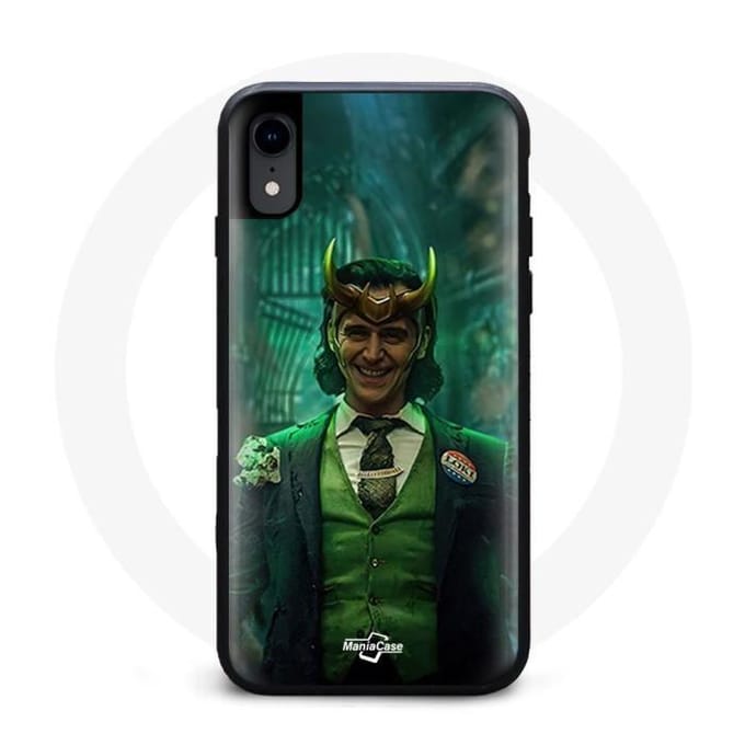 Coque pour Iphone XR - Fanart - Loki Thor Ragnarok - Souple - Vert et noir - Protection noir