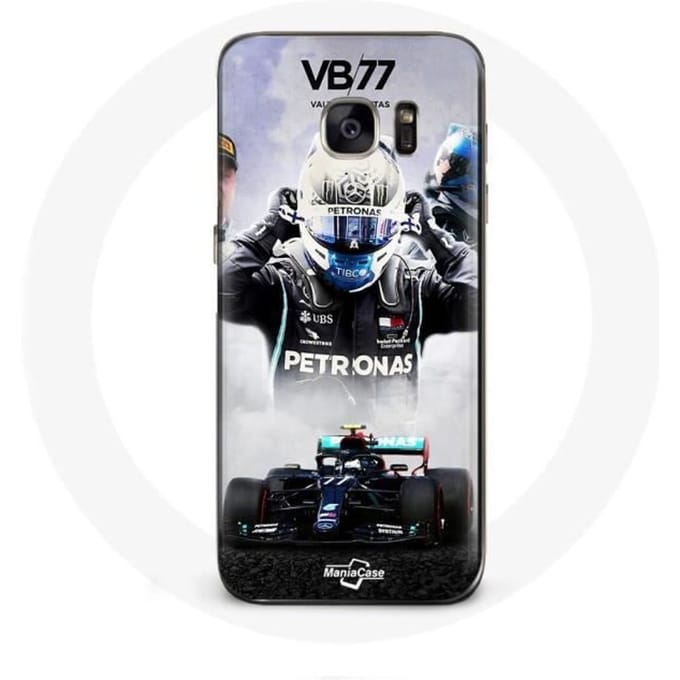 Coque pour Samsung Galaxy S6 edge Formule 1 Valtteri Bottas pilote de course F1 Noir