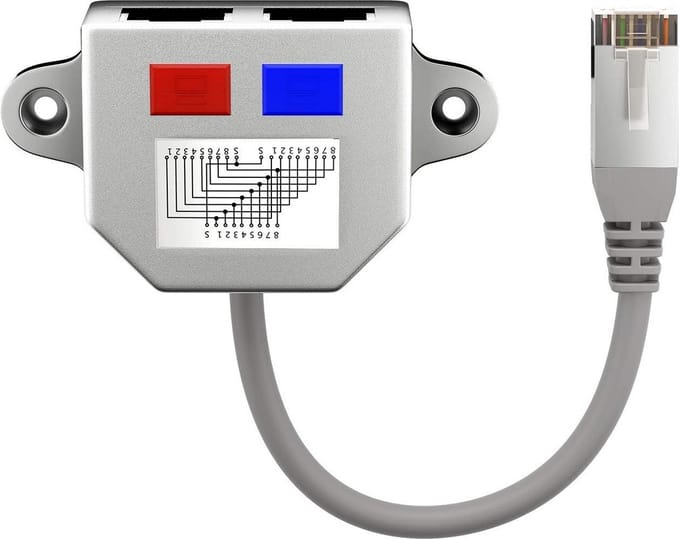 Ethernet Kabel Splitter Y-Adapter voor Gestructureerde Bekabeling