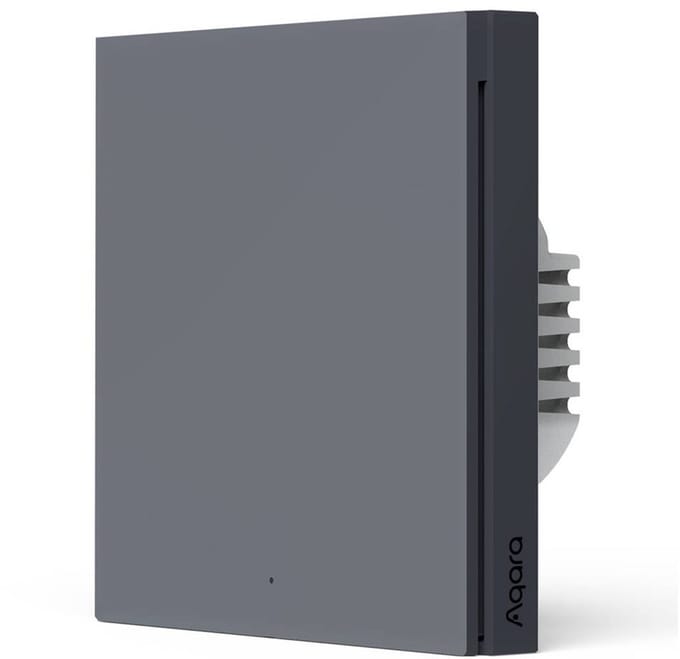 Aqara Smart Wall Switch H1 (zonder NUL, single rocker) - Grey
