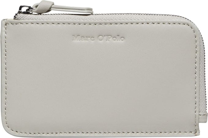 Marc O'Polo Leren Kaarthoes Florica Zip Wallet Stone Grey Grijs