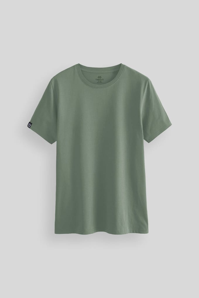 Heren Katoen Elastaan Crewneck T-shirt