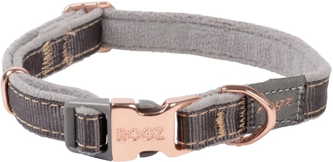 Rogz Urban Halsband Duifgrijs&Grijs&Rosé - Hondenhalsband - S