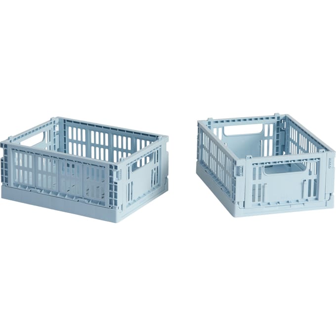 HAY Colour Crate Mini set van 2 - HAYCrateSoftBlue
