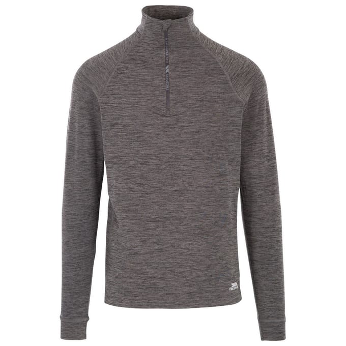 Trespass Heren Harold Half Zip Fleece Top (Zwarte mergel)