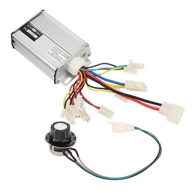 Aluminium 36V 1000W Borstelcontroller Positioneringsrotatieschakelaarset voor Elektrische Fiets white