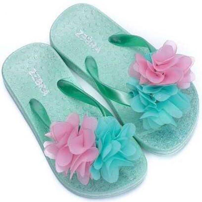Zebra slippers groen 32.5/34