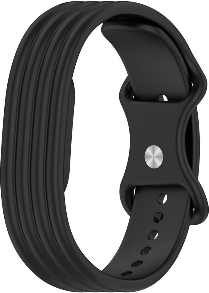 Strap-it Siliconen Bandje geschikt voor Fitbit Air - Zwart