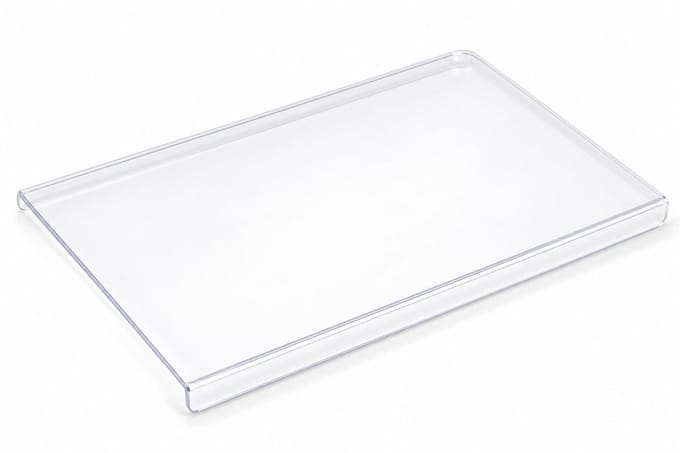 VHV - Snijplank - Transparante Acryl Plank met Rand - Voor Keukenblad