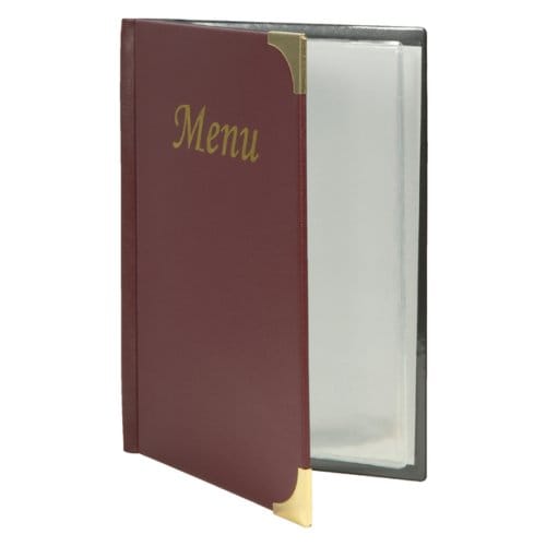 Securit® Menukaart | Menukaart map A5 Basic- wijnrood