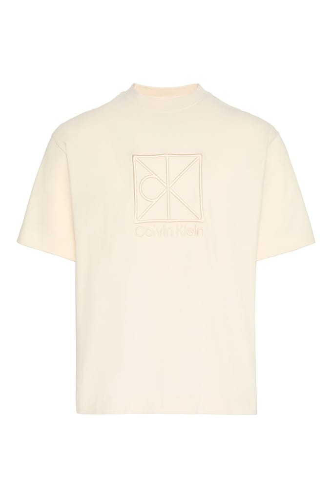 Calvin Klein Ss Relaxed Premium Tee Antique White Taglia: S | Magliette basic Outlet | Uomo | Bianco