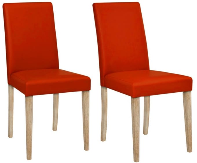 Lion-Eetkamerstoel - Set van 2 - Terracotta PU
