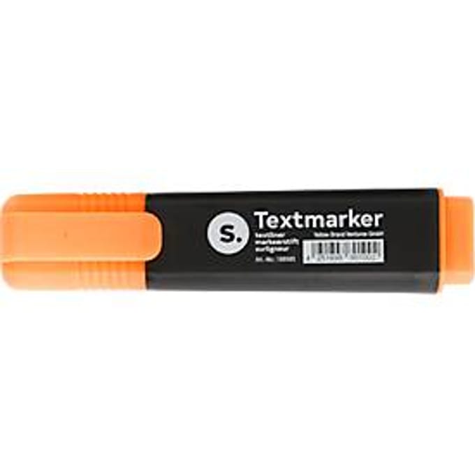 Markeerstift S. met spievormige punt - lichtecht - sneldrogend - oranje - 1 stuk