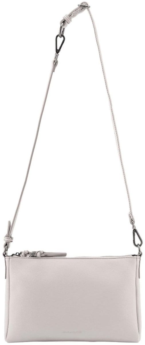 FREDsBRUDER Leren schoudertas My Bestie Easy Crossbag Light Grey Taupe