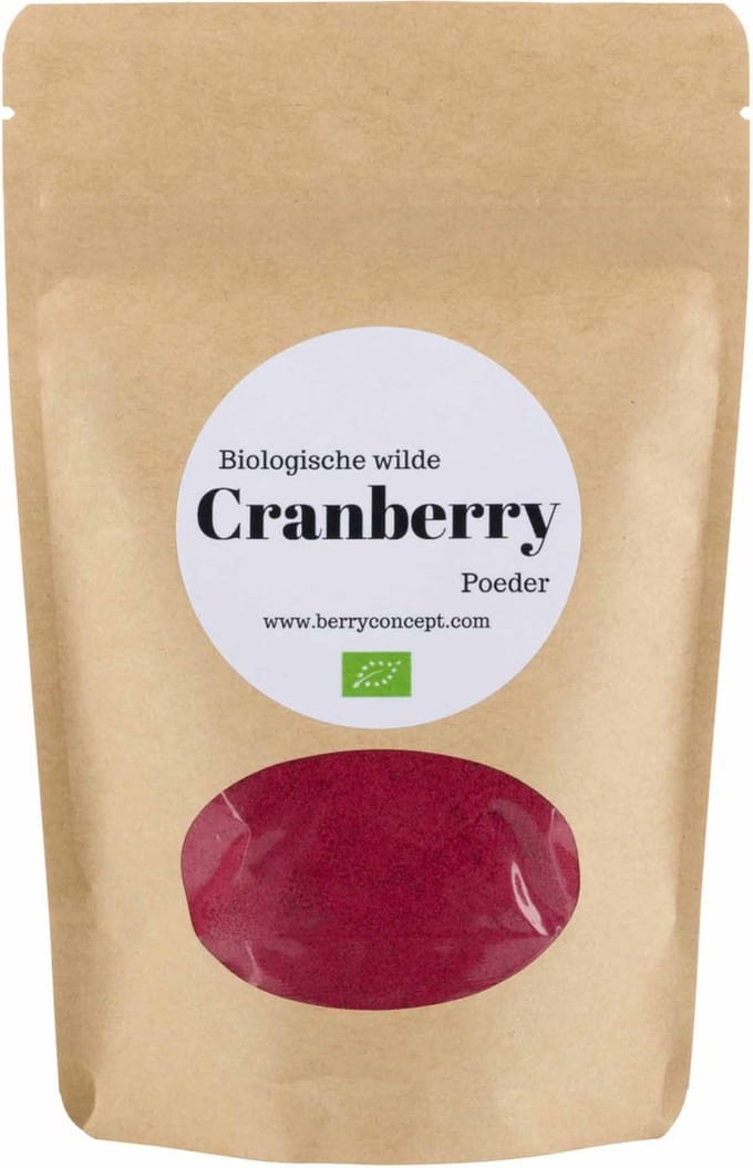 Biologische wilde cranberry poeder 150 gram