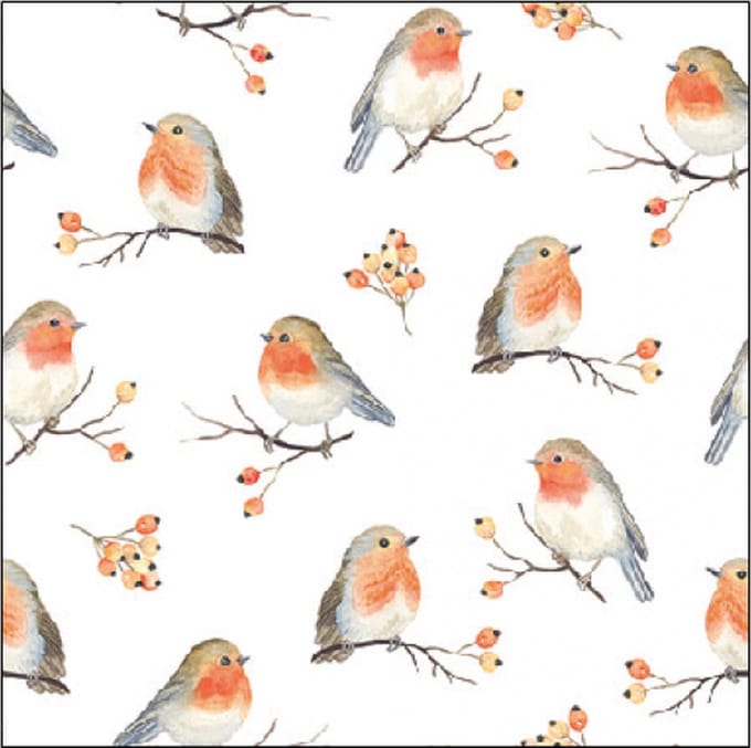 Ambiente Servetten Robin Family 25x25cm