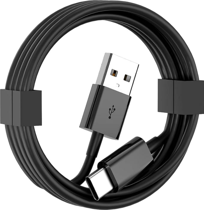 USB A naar USB C Kabel - 2 Meter Oplaadkabel 1x - Zwart