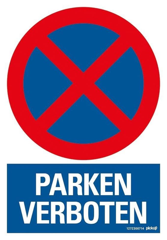 Pickup kunststoff Schild 23x33 cm PARKEN VERBOTEN