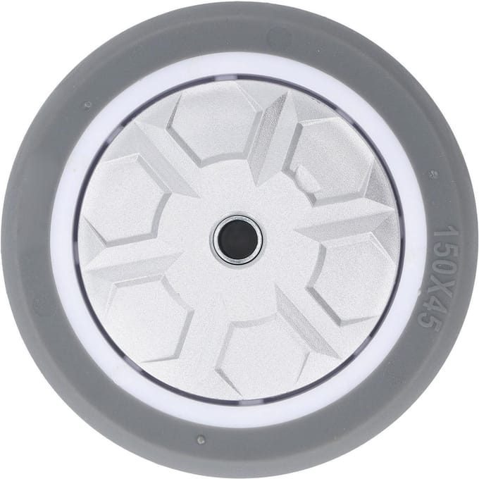6 Inch Massief Zwenkwiel TPR Rubber Slijtvast Stil Wiel voor Karren Dienstkarren Handkarren