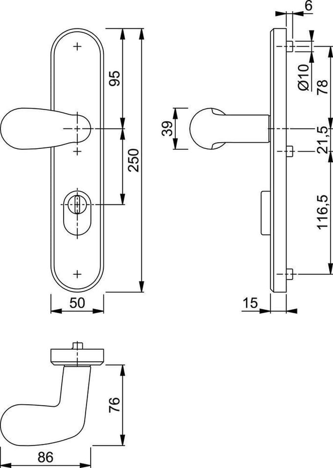 Hoppe buitenschild 33FD/3236za pc92 f1