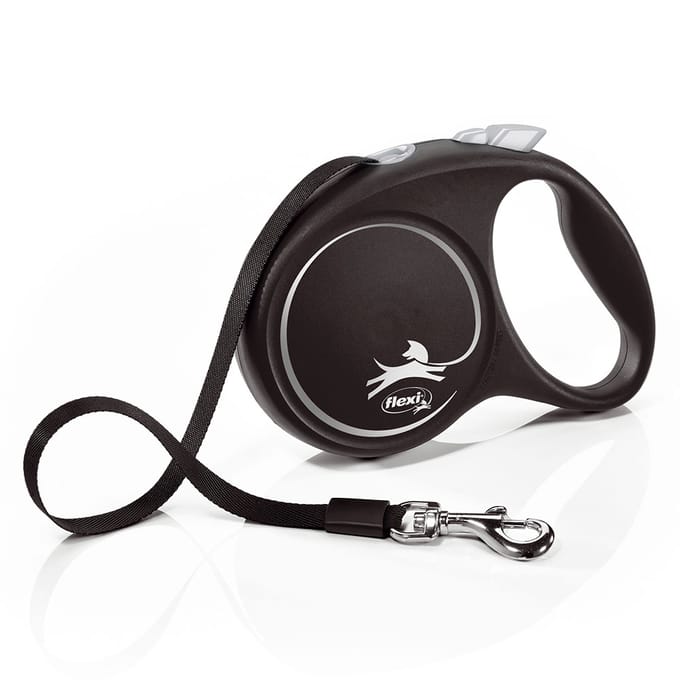 Flexi Black Design - Rollijn Hondenriem - M - 5 m - Middelgrote Honden