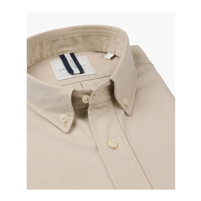 Profuomo  Lange Mouw Overhemden Beige Ppwh10044