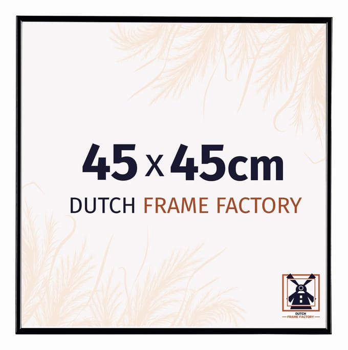 Fotolijst 45x45 cm - Kunststof - Zwart Hoogglans - Easy