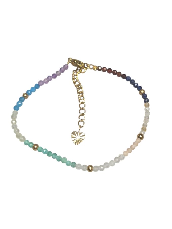 Mini edelsteen armband verstelbaar.