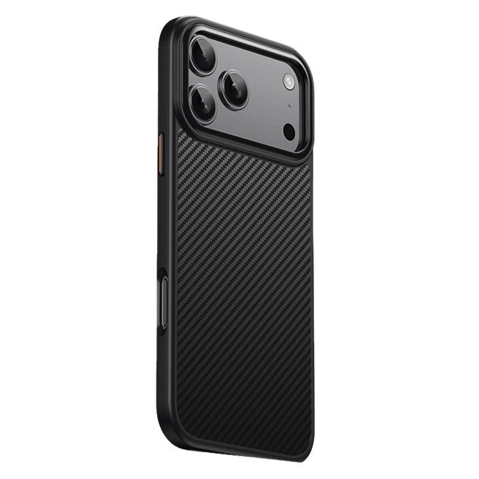 Mocaa Apple iPhone 17 Pro Max Slim Carbon Pantser MagSafe Case Zwart