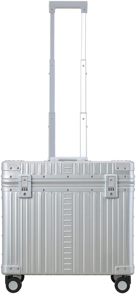 Aleon Klassieke Pilotentrolley van aluminium, 44 cm - Harde bagage - TSA slot - platinum