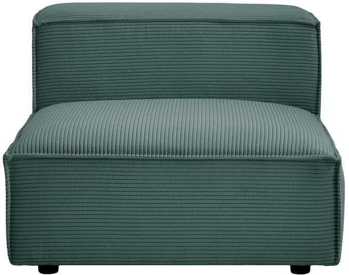 Vente-unique Fauteuil in groen ribfluweel RUZOLO