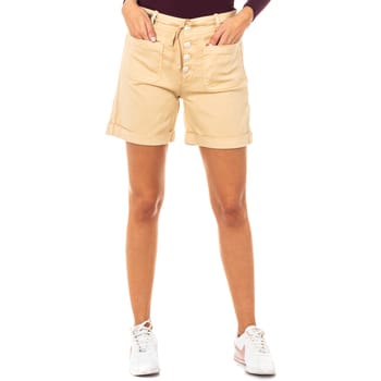 Korte broek met gezoomde onderkant en riemlussen LWB001 dames