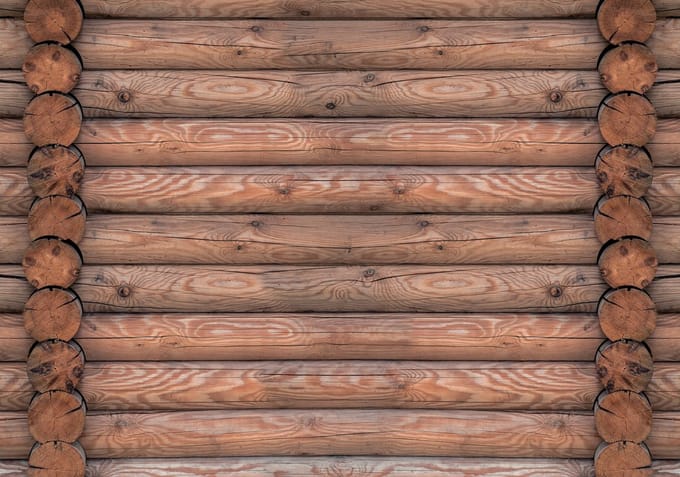 Log Wood Wall Photo Wallcovering