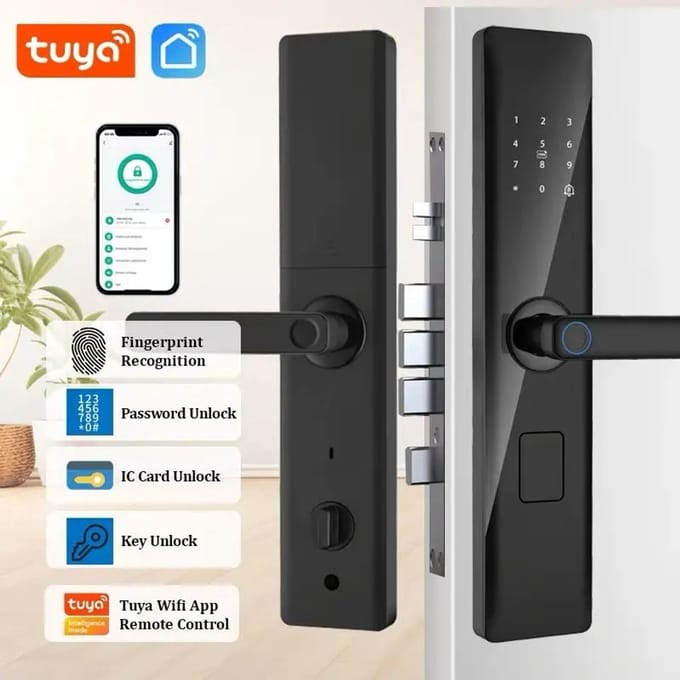 Viatel Vingerafdruk Smart Cilinderslot Ttlock Bluetooth Smart Cilinderslot Wifi Beveiliging Draadloze Elektronische Digitale App Keypad Code Rfid Card Keyless Lock