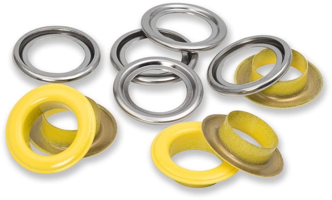 Ringen met schijven 14mm geel 15st - Prym