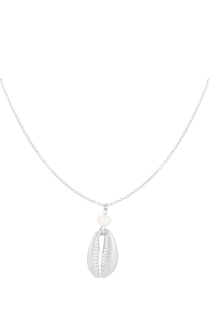 Bijoutheek Collier Schelp En Parel Zilver
