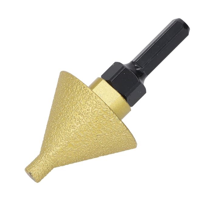 Fraise à chanfreiner diamantée 50 mm de diamètre Grain 50 Meuleuse d'angle Mèche de perçage avec tige adaptatrice M14 pour