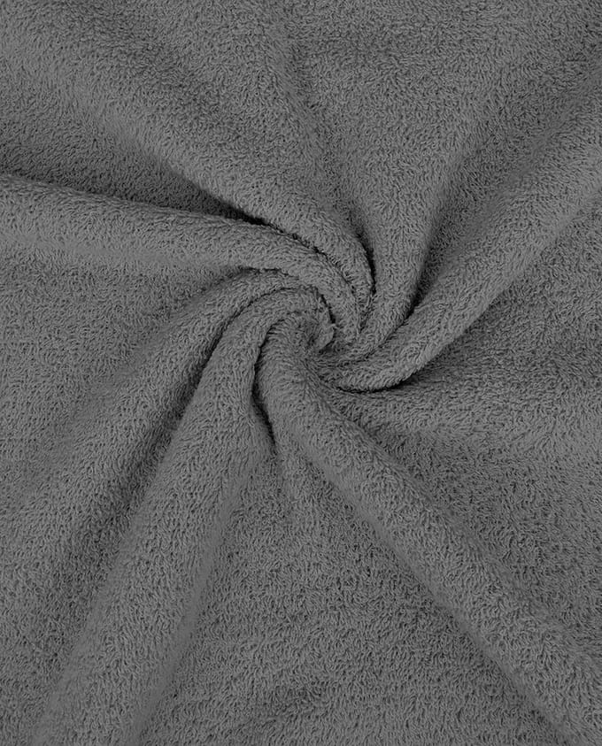 Badstof Katoen Uni – Antraciet – 350 g/m² – 94% Katoen / 6% Polyester – 150 cm Breed – Per Meter